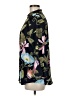 Ann Taylor 100% Polyester Floral Black 3/4 Sleeve Blouse Size M - photo 5