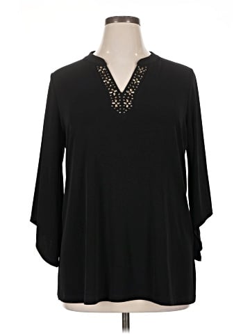 Susan Graver 3/4 Sleeve Blouse (view 1)