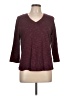 Basic Editions Burgundy 3/4 Sleeve T-Shirt Size L - photo 1