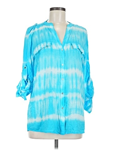 Calvin Klein 3/4 Sleeve Button-Down Shirt (view 1)