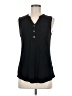 Assorted Brands Black Sleeveless Button-Down Shirt Size M - photo 1