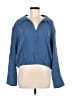 Zara Blue 3/4 Sleeve Blouse Size M - photo 1