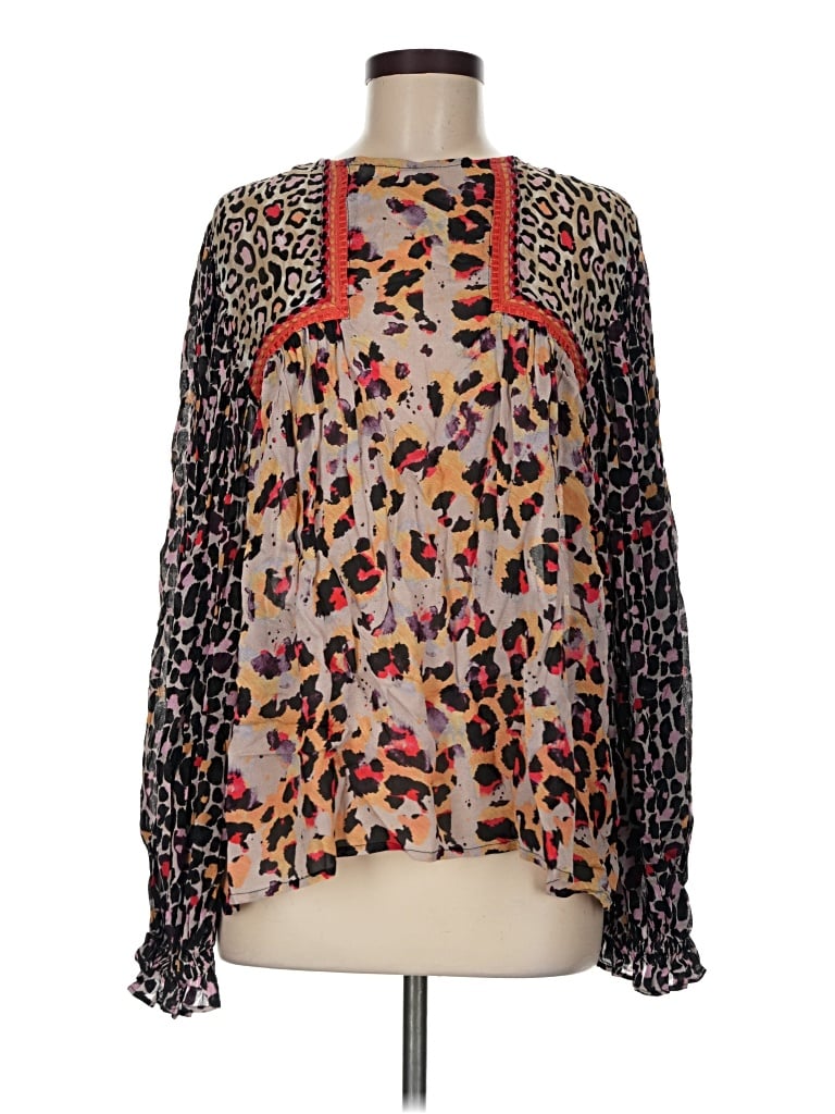 Pre-owned Blank London Long Sleeve Blouse In Brown