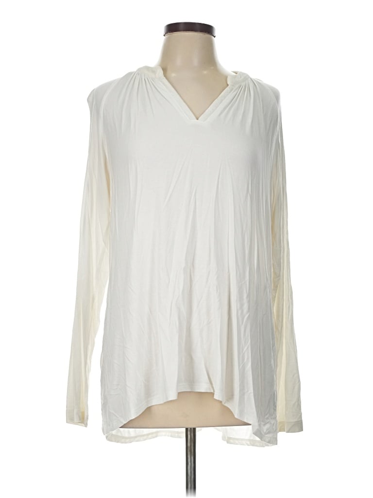 Pre-owned Soft Surroundings Long Sleeve T-shirt In Ivory