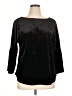 I.N. Studio 100% Polyester Black 3/4 Sleeve Top Size XL - photo 1