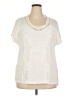 Gloria Vanderbilt Ivory Short Sleeve Blouse Size XXL - photo 1