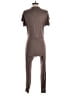 Loveappella Solid Brown Jumpsuit Size XS - photo 2
