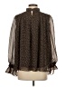 TCEC 100% Polyester Brown Long Sleeve Blouse Size S - photo 2