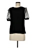 CeCe Black Short Sleeve Top Size M - photo 1