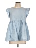 Unbranded 100% Polyester Blue Short Sleeve Top Size L - photo 1