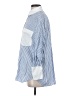 Zara Stripes Blue Long Sleeve Button-Down Shirt Size S - photo 5