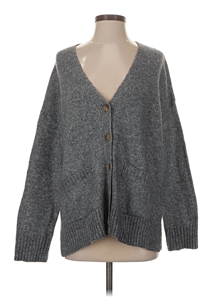 Pre-owned Ella Moss Cardigan Sweater In Gray