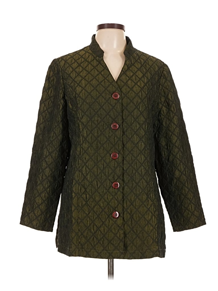 Pre-owned Coldwater Creek Cardigan Sweater In Green