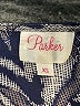 Parker 100% Silk Gray 3/4 Sleeve Silk Top Size XS - photo 7