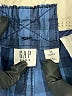 Gap Kids 100% Cotton Checkered-gingham Blue Cargo Shorts Size 16 - photo 3