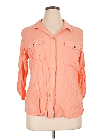 Worthington 3/4 Sleeve Button-Down Shirt (view 1)