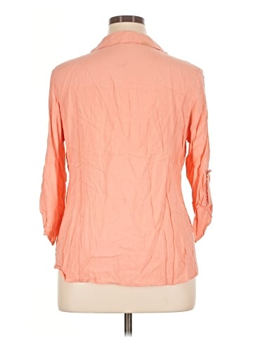 Worthington 3/4 Sleeve Button-Down Shirt (view 2)