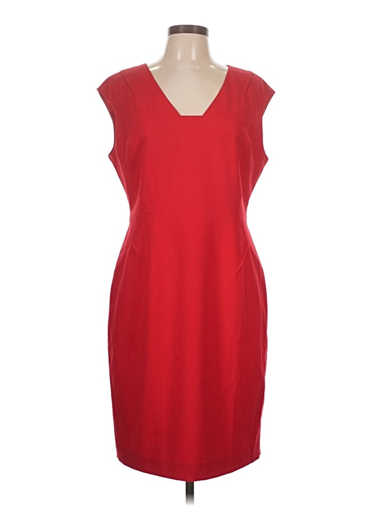 Pre-owned Calvin Klein Cocktail Dress In Red