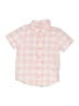 Old Navy 100% Cotton Checkered-gingham Pink Short Sleeve Button-Down Shirt Size 5T - photo 1