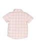 Old Navy 100% Cotton Checkered-gingham Pink Short Sleeve Button-Down Shirt Size 5T - photo 2