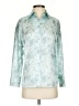Vince. 100% Silk Paisley Teal 3/4 Sleeve Silk Top Size XXS - photo 1