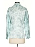 Vince. 100% Silk Paisley Teal 3/4 Sleeve Silk Top Size XXS - photo 2