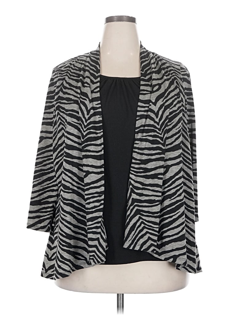 Pre-owned White Stag Cardigan Sweater In Gray