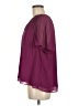 Halogen 100% Polyester Burgundy Short Sleeve Blouse Size M - photo 5