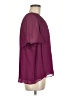 Halogen 100% Polyester Burgundy Short Sleeve Blouse Size M - photo 4