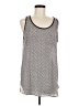 Ann Taylor LOFT 100% Polyester Silver Tank Top Size M - photo 1
