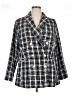 Lane Bryant 100% Polyester Houndstooth Black Blazer Size 16 - photo 1