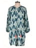 J.Crew 100% Cotton Chevron-herringbone Teal Romper Size M - photo 1