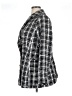Lane Bryant 100% Polyester Houndstooth Black Blazer Size 16 - photo 5