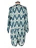 J.Crew 100% Cotton Chevron-herringbone Teal Romper Size M - photo 2