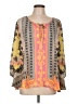 Style&Co 100% Polyester Yellow 3/4 Sleeve Blouse Size L - photo 1