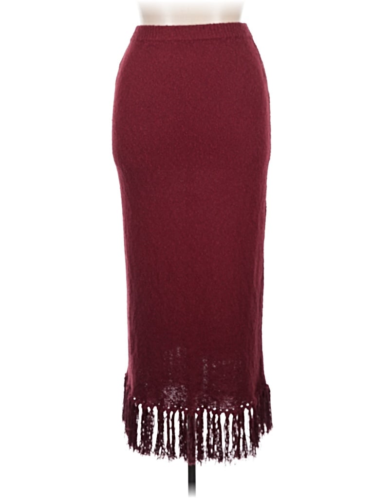 Pre-owned 4th & Reckless Casual Skirt In Burgundy