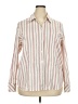 Notations Stripes Ivory Long Sleeve Button-Down Shirt Size 2X - photo 1