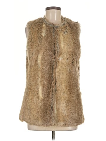 Trafaluc by Zara Faux Fur Vest (view 1)