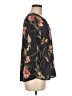 DR2 Floral Black 3/4 Sleeve Blouse Size M - photo 4