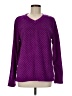 Lands' End 100% Polyester Polka Dots Purple Pullover Sweater Size M - photo 1