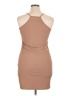 Shein Curve 100% Polyester Solid Tan Casual Dress Size 1X - photo 2