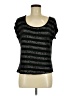 Jennifer Lopez 100% Rayon Black Short Sleeve Top Size M - photo 1