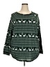 chic soul (chicsoul.com) Print Green Pullover Sweater Size 2X - photo 1