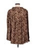 Umgee Animal Print Brown Long Sleeve Blouse Size M - photo 2