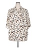 Shein Curve 100% Polyester Animal Print Ivory Short Sleeve Blouse Size 20 Plus (4) - photo 1