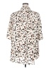 Shein Curve 100% Polyester Animal Print Ivory Short Sleeve Blouse Size 20 Plus (4) - photo 2