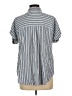 Downeast 100% Viscose Stripes Gray Short Sleeve Button-Down Shirt Size L - photo 2