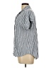 Downeast 100% Viscose Stripes Gray Short Sleeve Button-Down Shirt Size L - photo 5