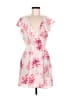 Lush 100% Polyester Floral Pink Cocktail Dress Size M - photo 1