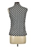 Lavish Checkered-gingham Black Sleeveless Turtleneck Size L - photo 2